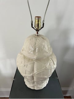 Faux Bamboo Hollywood Regency Ceramic Table Lamp