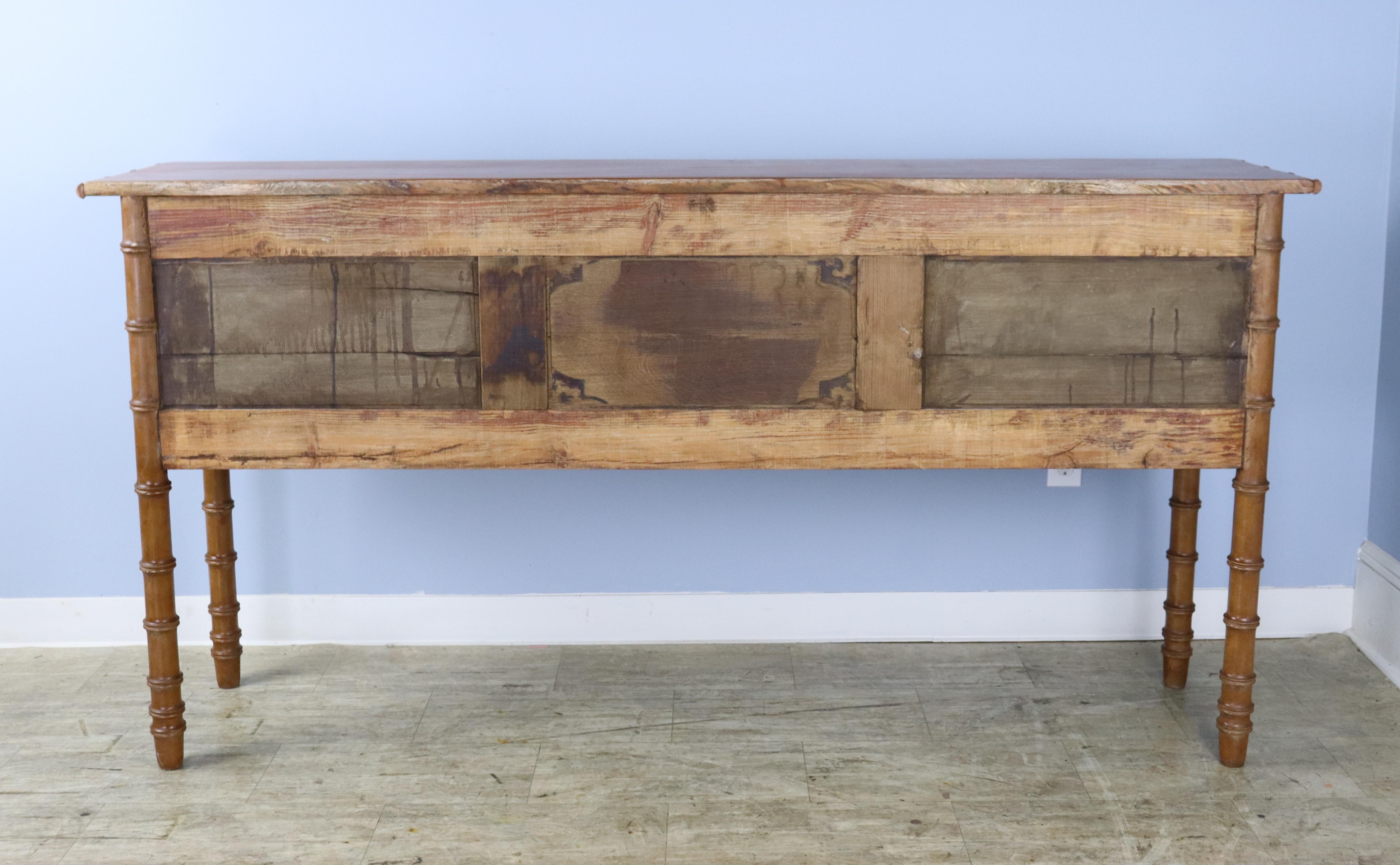 Faux Bamboo Hunt Board Server Custom Made of Old Wood For Sale 6