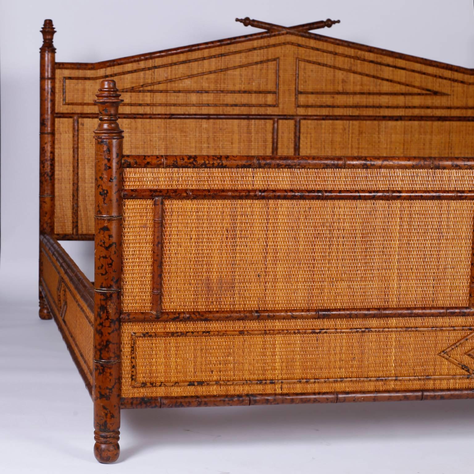 British Colonial Faux Bamboo King-Size Bed