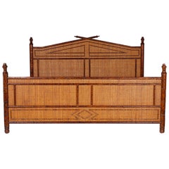 Vintage Faux Bamboo King-Size Bed