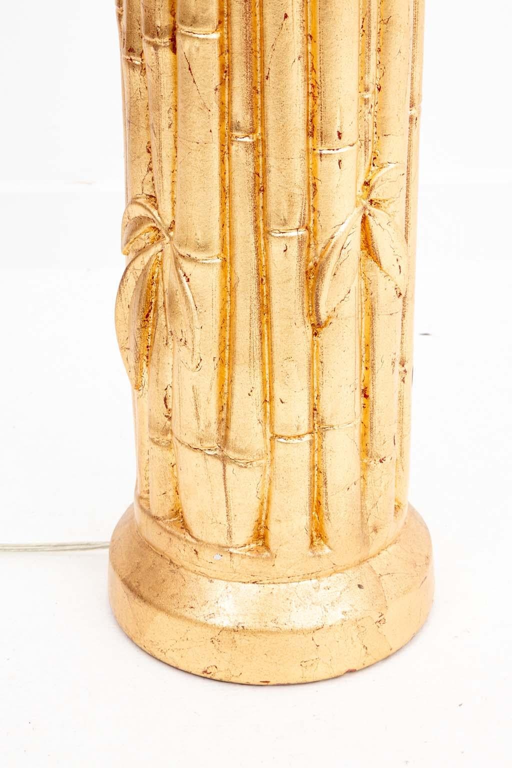 Ceramic Faux Bamboo Lamp For Sale