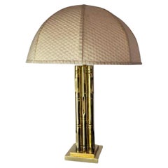 Faux Bamboo Lamp in Brass, France, 1970
