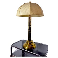 Faux Bamboo Lamp in Brass Regency France 1970