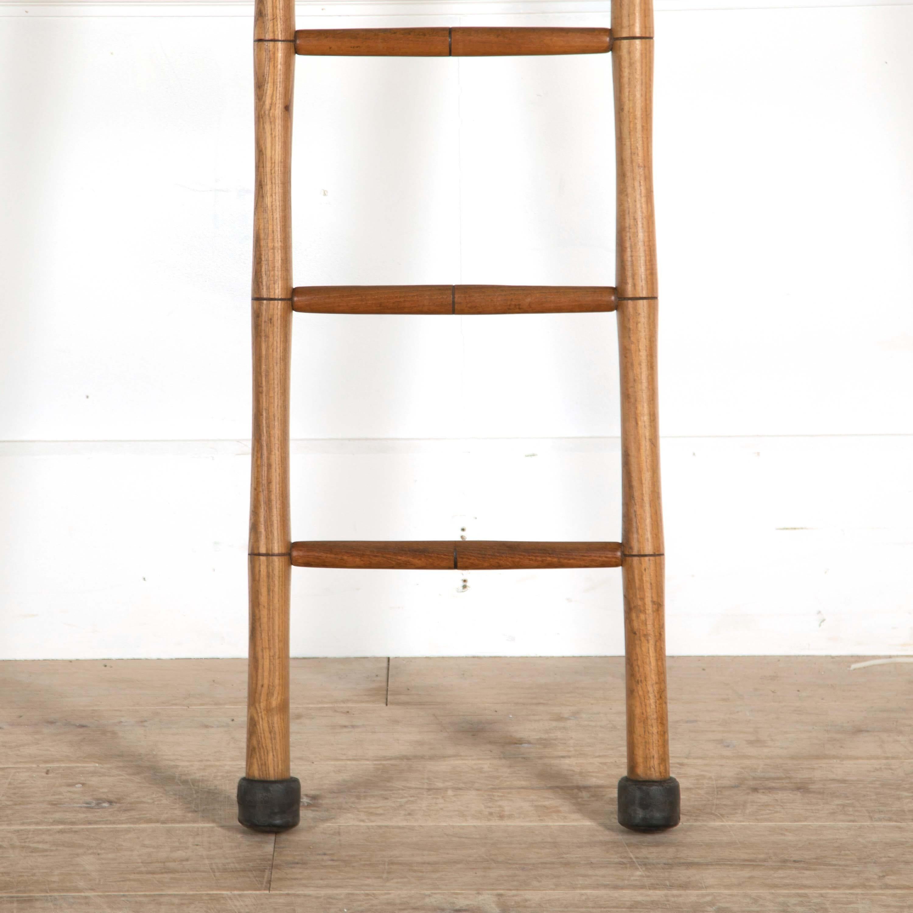 Faux Bamboo Library Ladder In Good Condition In Gloucestershire, GB