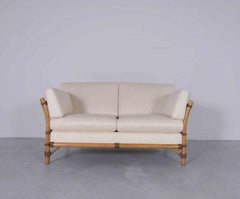 Restored 1970s Faux Bamboo Loveseat