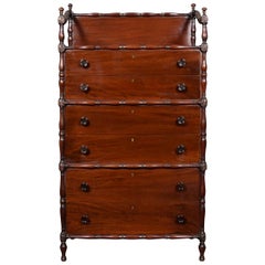 Faux Bamboo Mahogany Chest of Draws