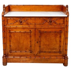 Faux Bamboo Marble Topped Server