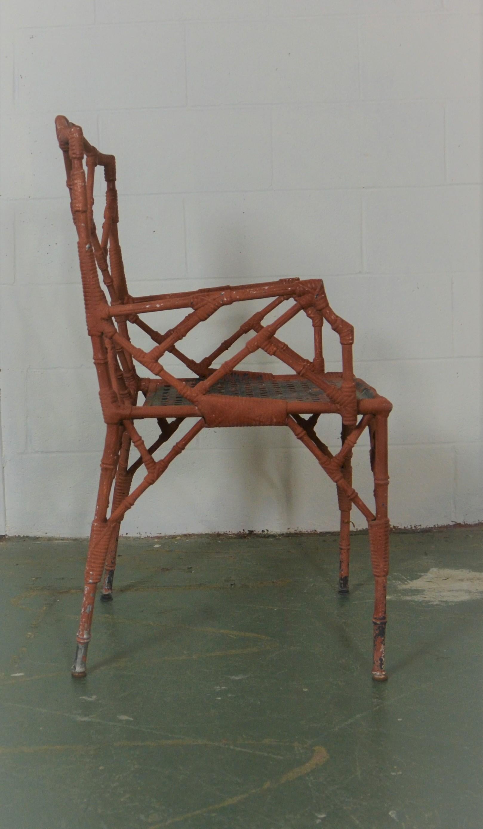metal bamboo chair
