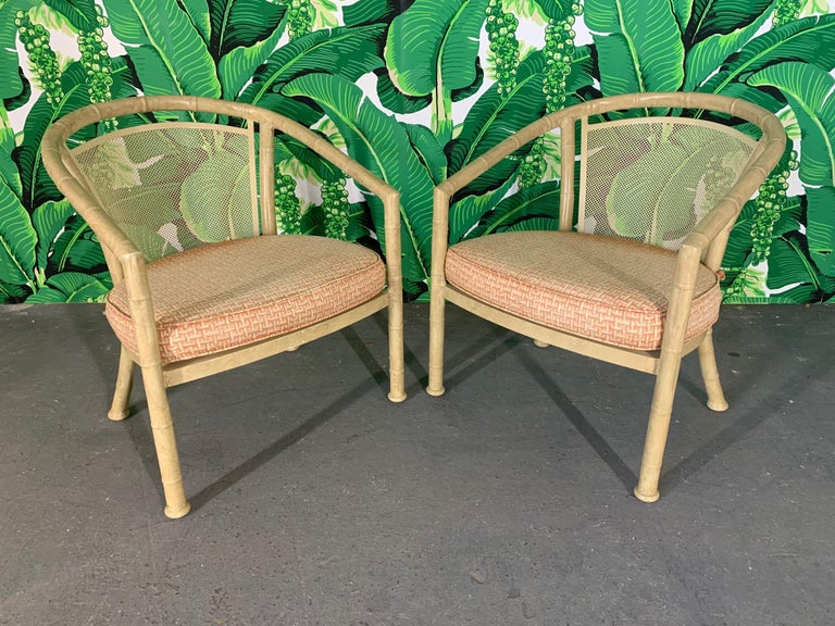 Faux Bamboo Metal Patio Chairs by Meadowcraft at 1stDibs meadowcraft