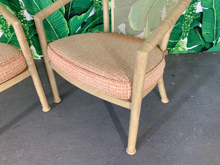 Faux Bamboo Metal Patio Chairs by Meadowcraft at 1stDibs meadowcraft