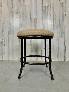 Faux Bamboo Metal Stool