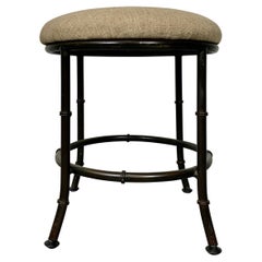 Tabouret en métal imitation bambou