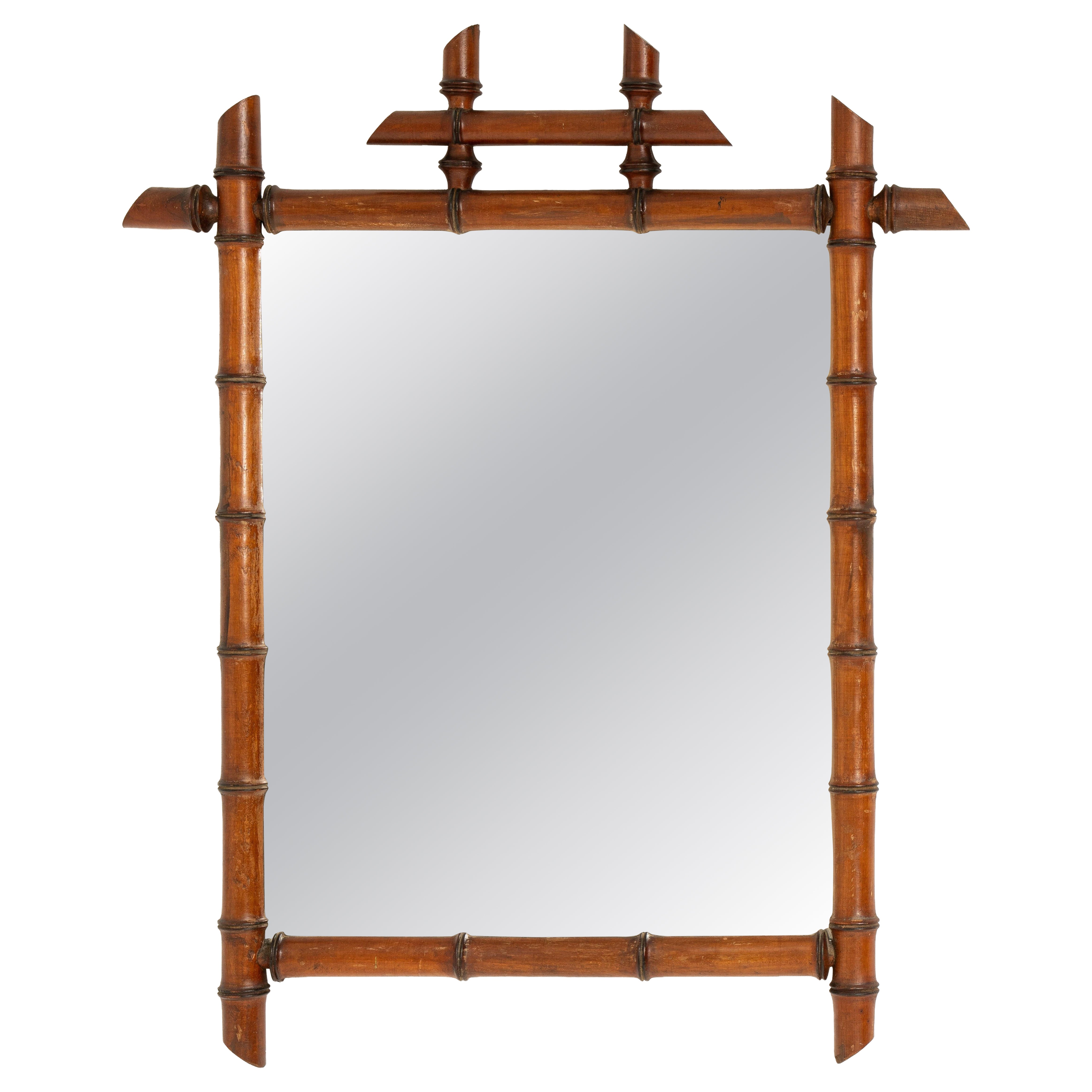 Faux Bamboo Mirror