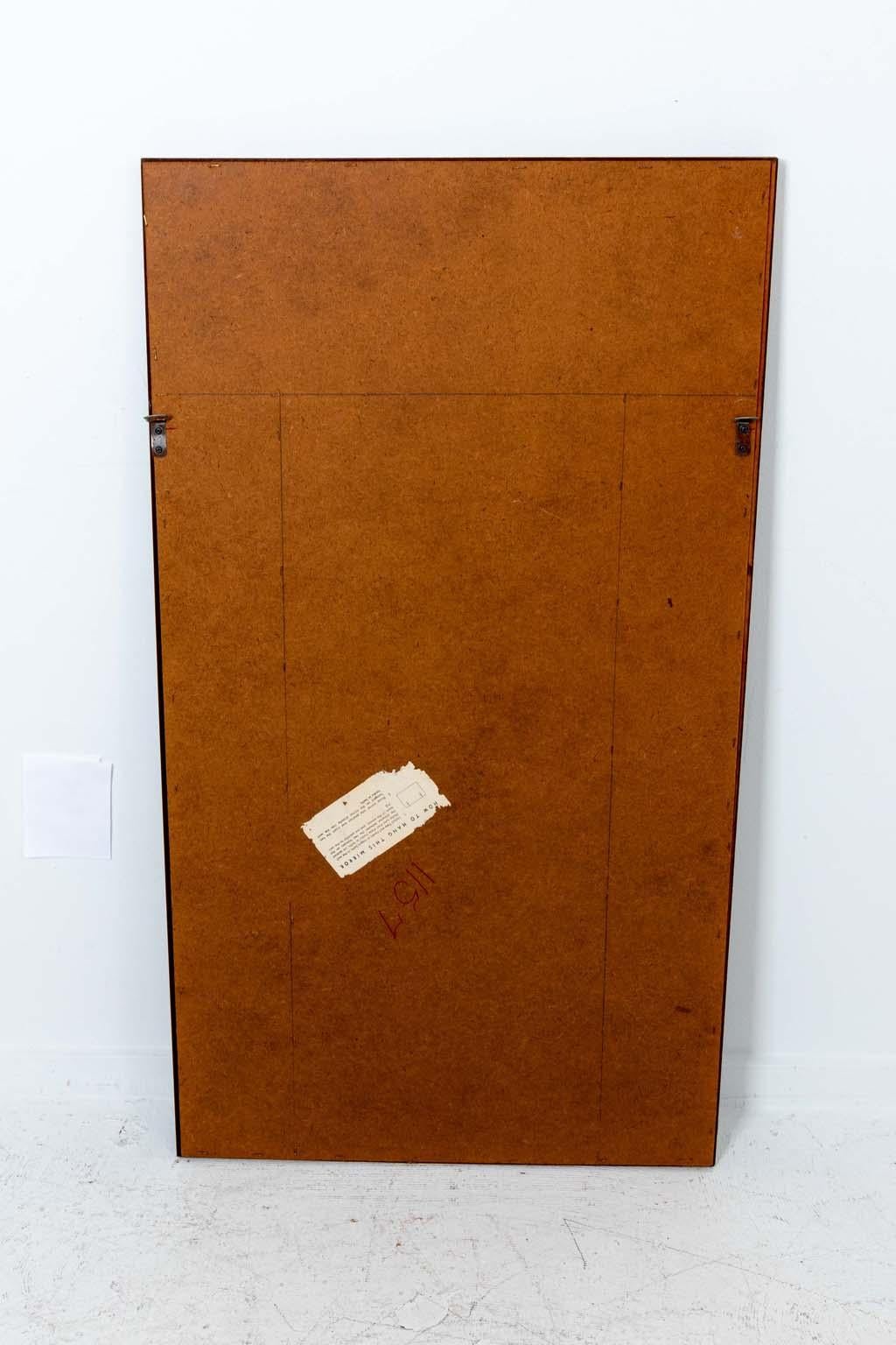 Mid-20th Century Faux Bamboo Mirror With Tortoise Shell Finish For Sale