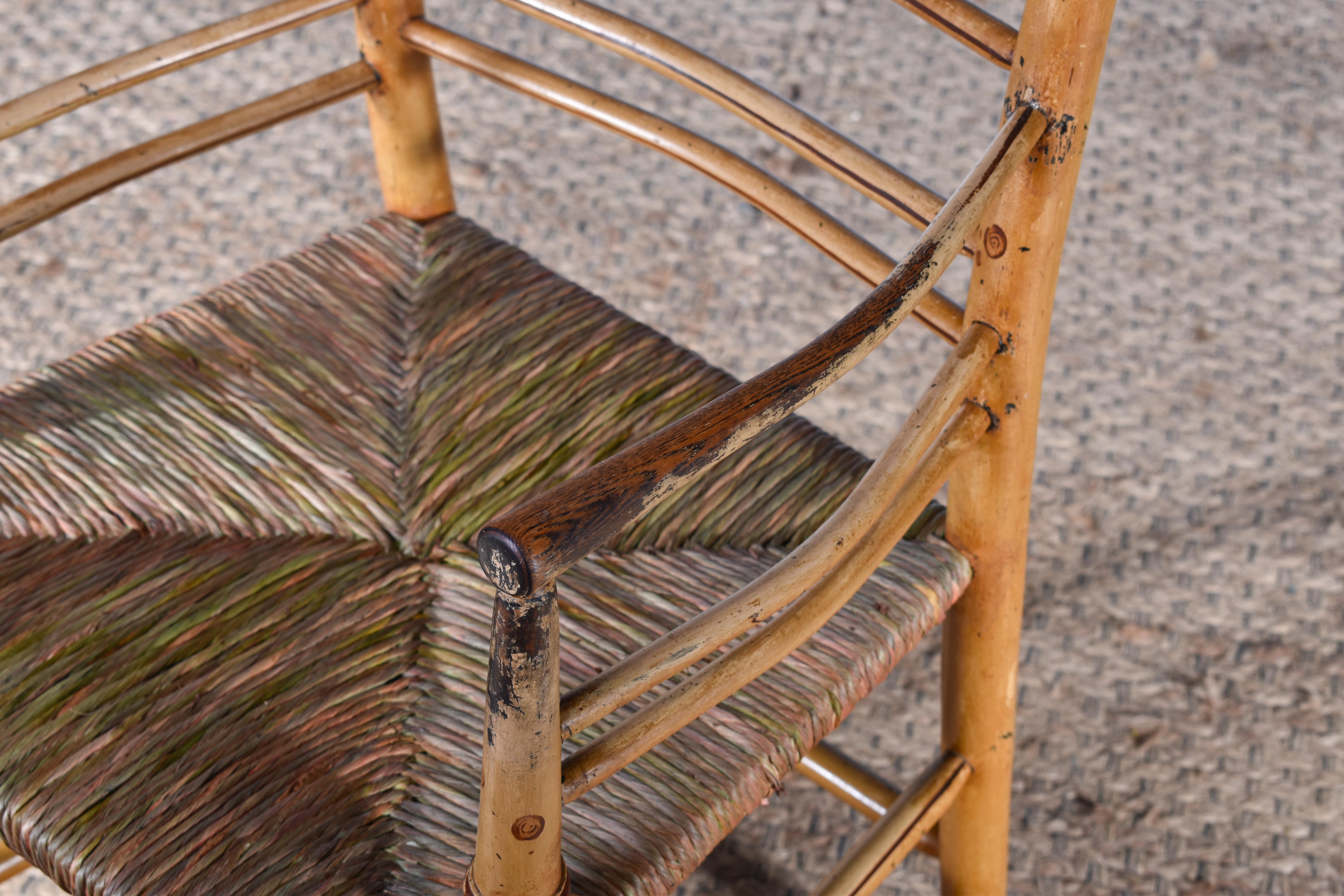 Faux Bamboo Morris & Co Sussex Armchair Inglés en venta