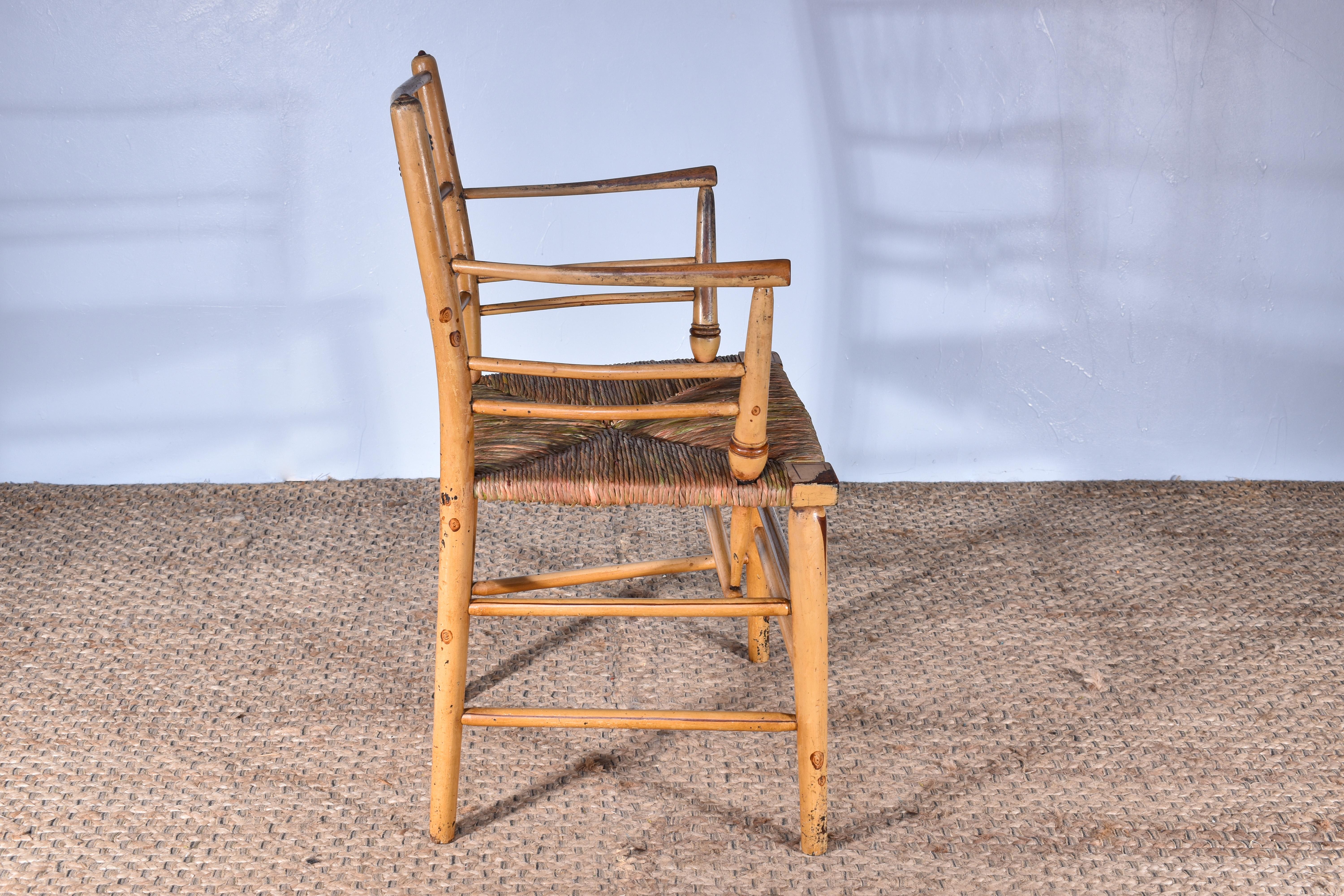 Faux Bamboo Morris & Co Sussex Armchair Pintado a mano en venta