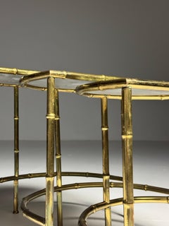 Faux Bamboo nesting tables 70s