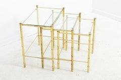 Faux Bamboo Nesting Tables