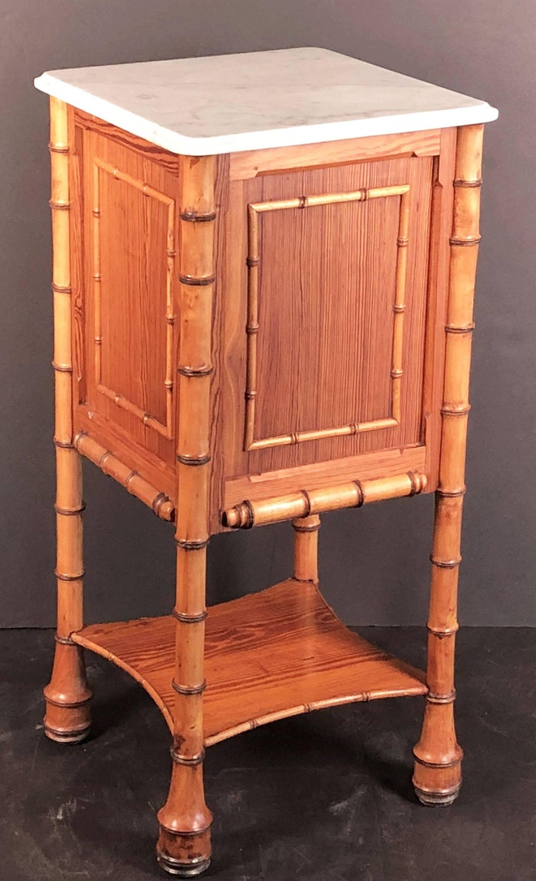 Faux Bamboo Nightstand or Bedside Table at 1stDibs bamboo night stand