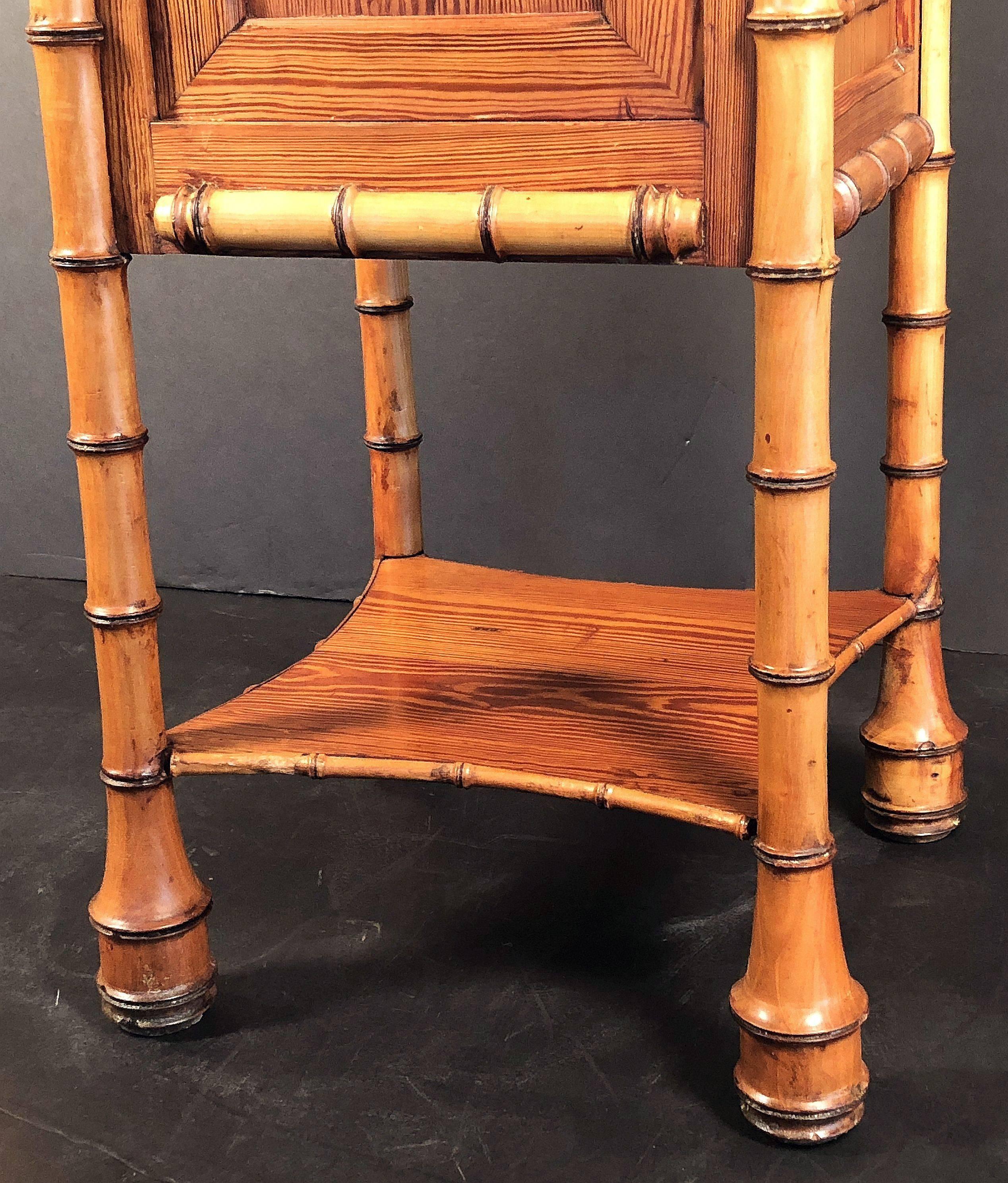 Faux Bamboo Nightstand or Bedside Table 2