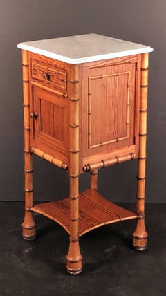 Faux Bamboo Nightstand or Bedside Table