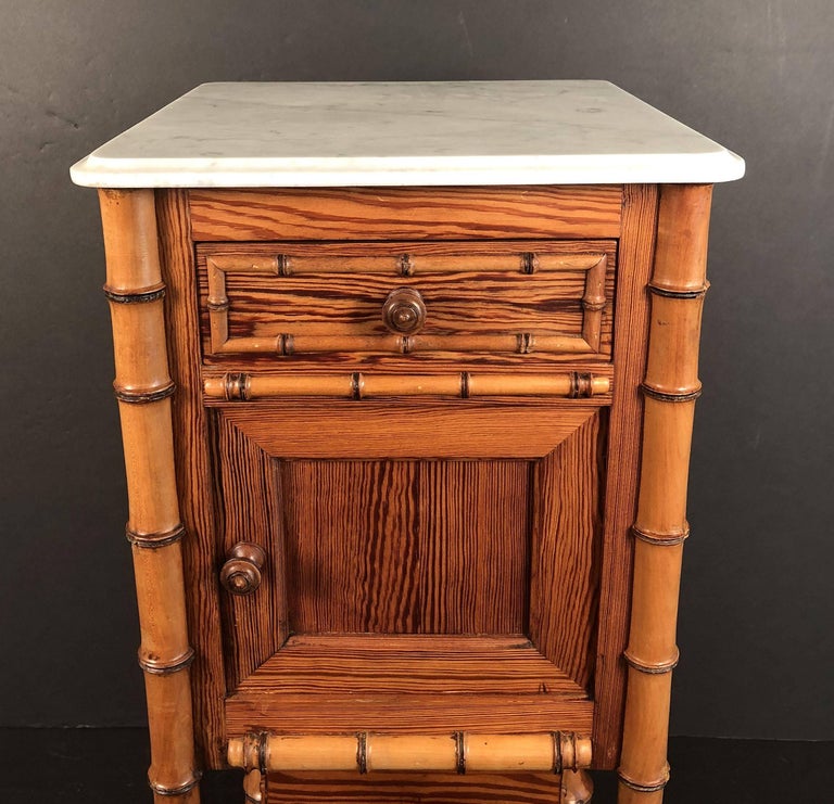 Faux Bamboo Nightstand or Bedside Table at 1stDibs bamboo night stand