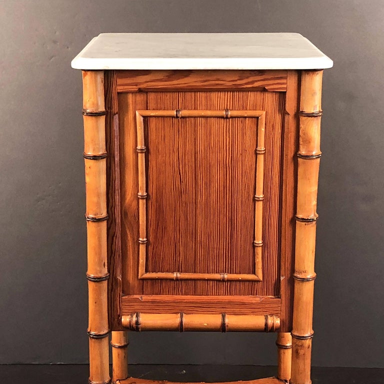 Faux Bamboo Nightstand or Bedside Table at 1stDibs bamboo night stand