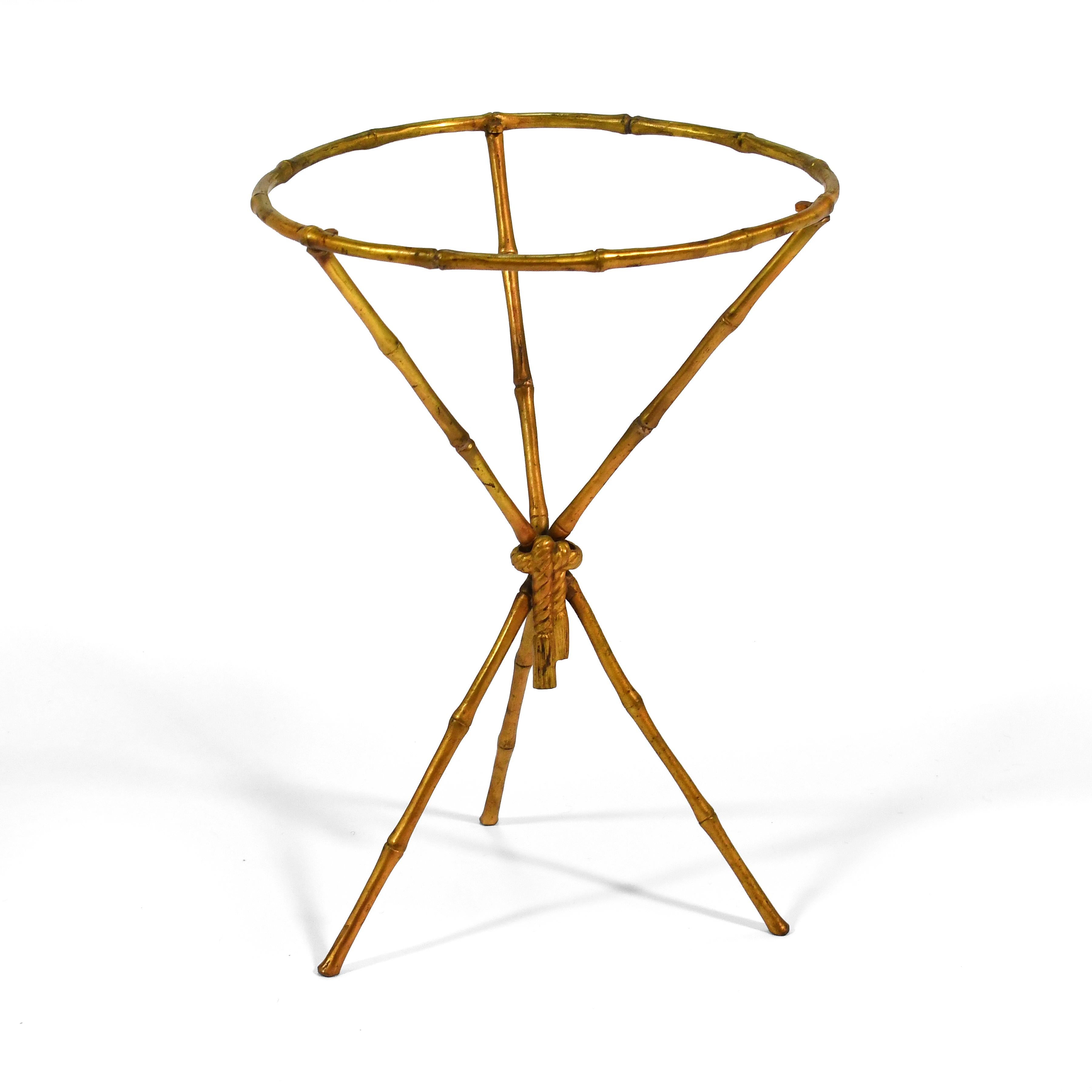 Mid-Century Modern Faux Bamboo Occasional Table For Sale