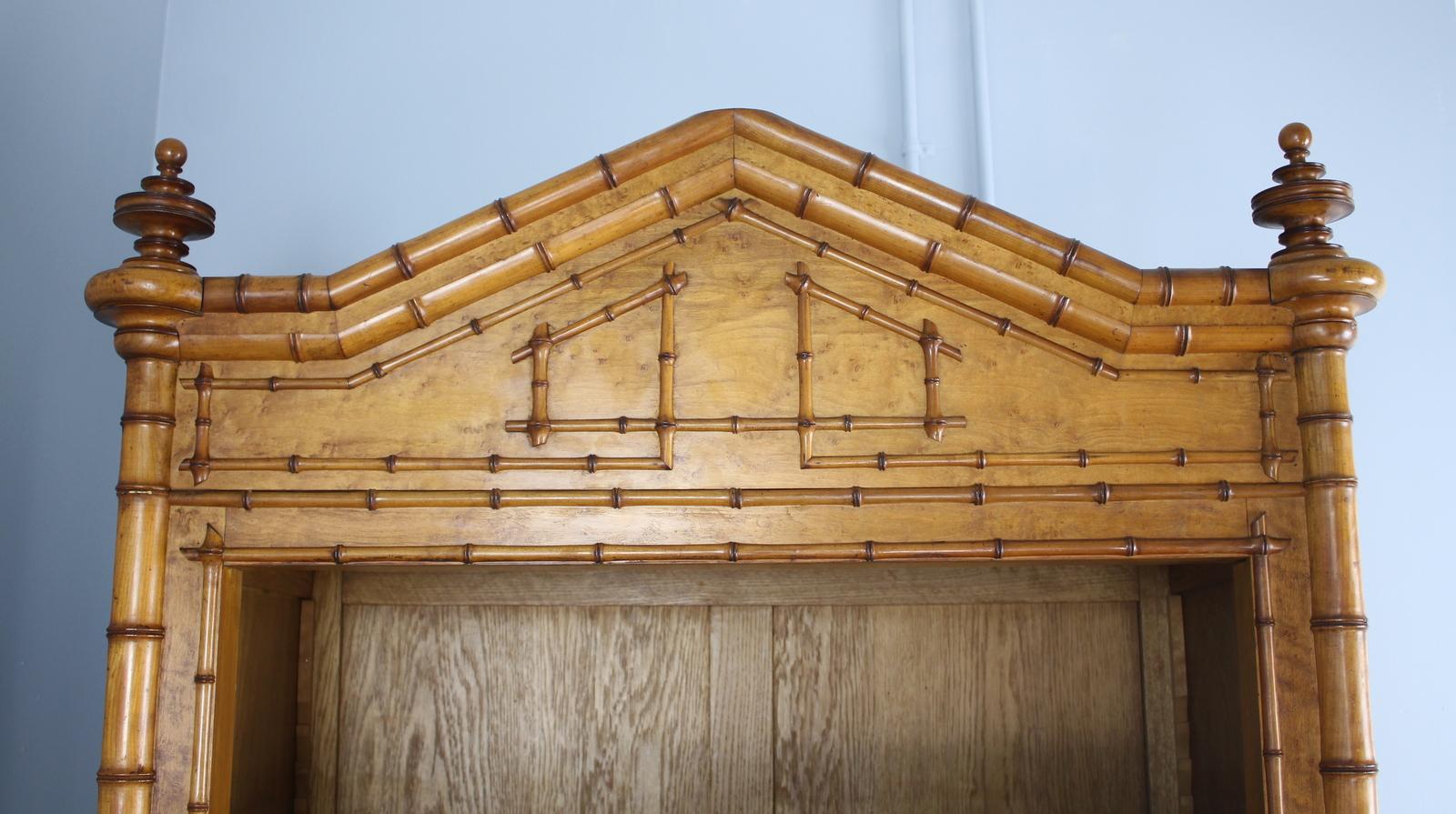 faux bamboo bookcase