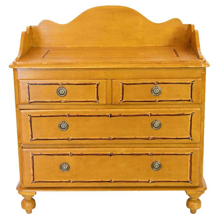 Faux Bamboo Painted Chest