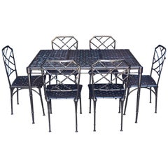 Faux Bamboo Patio Set from 1960s, in the Style of Brown Jordan