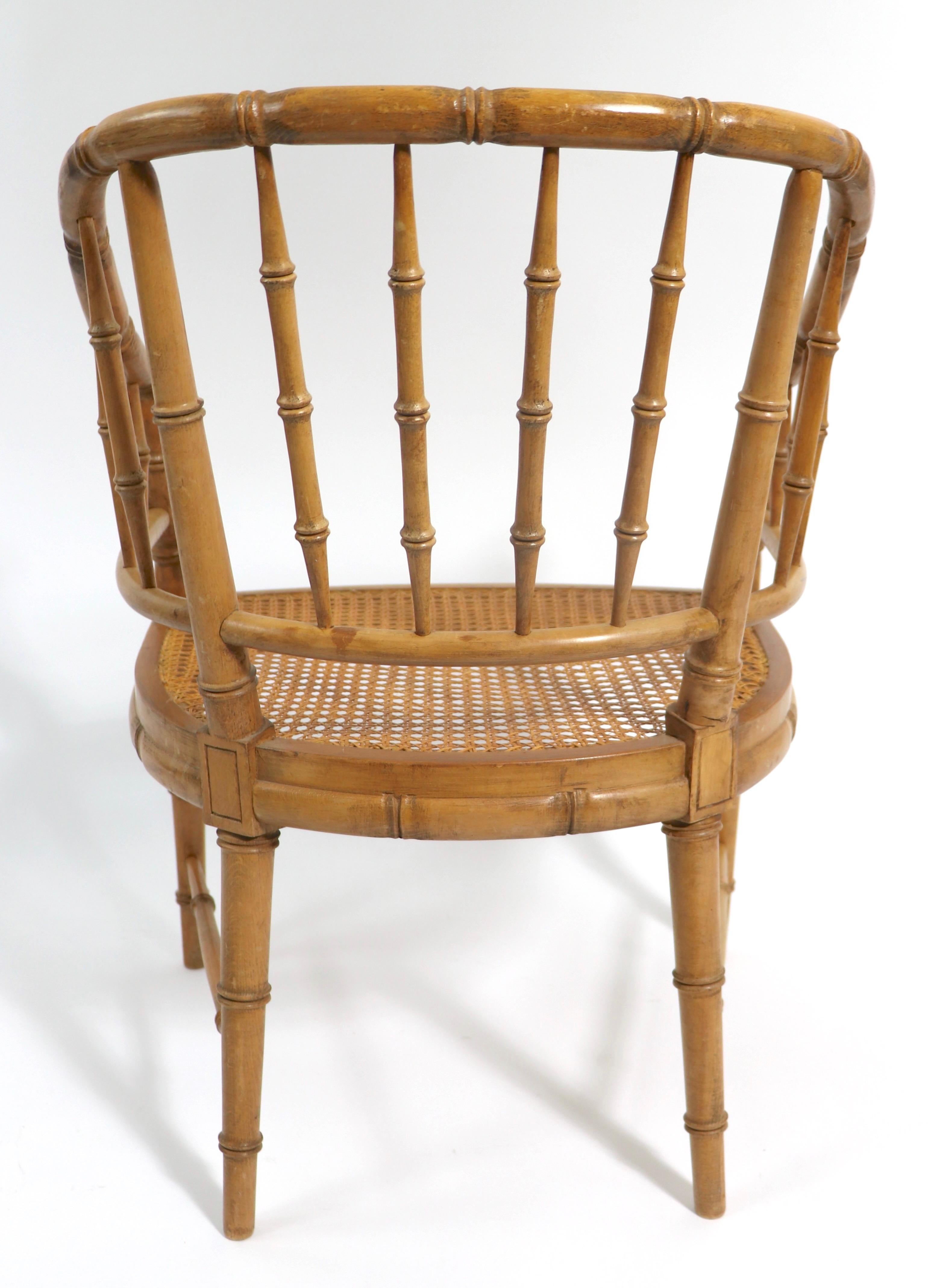 Faux Bamboo Regency Style Chair For Sale 1