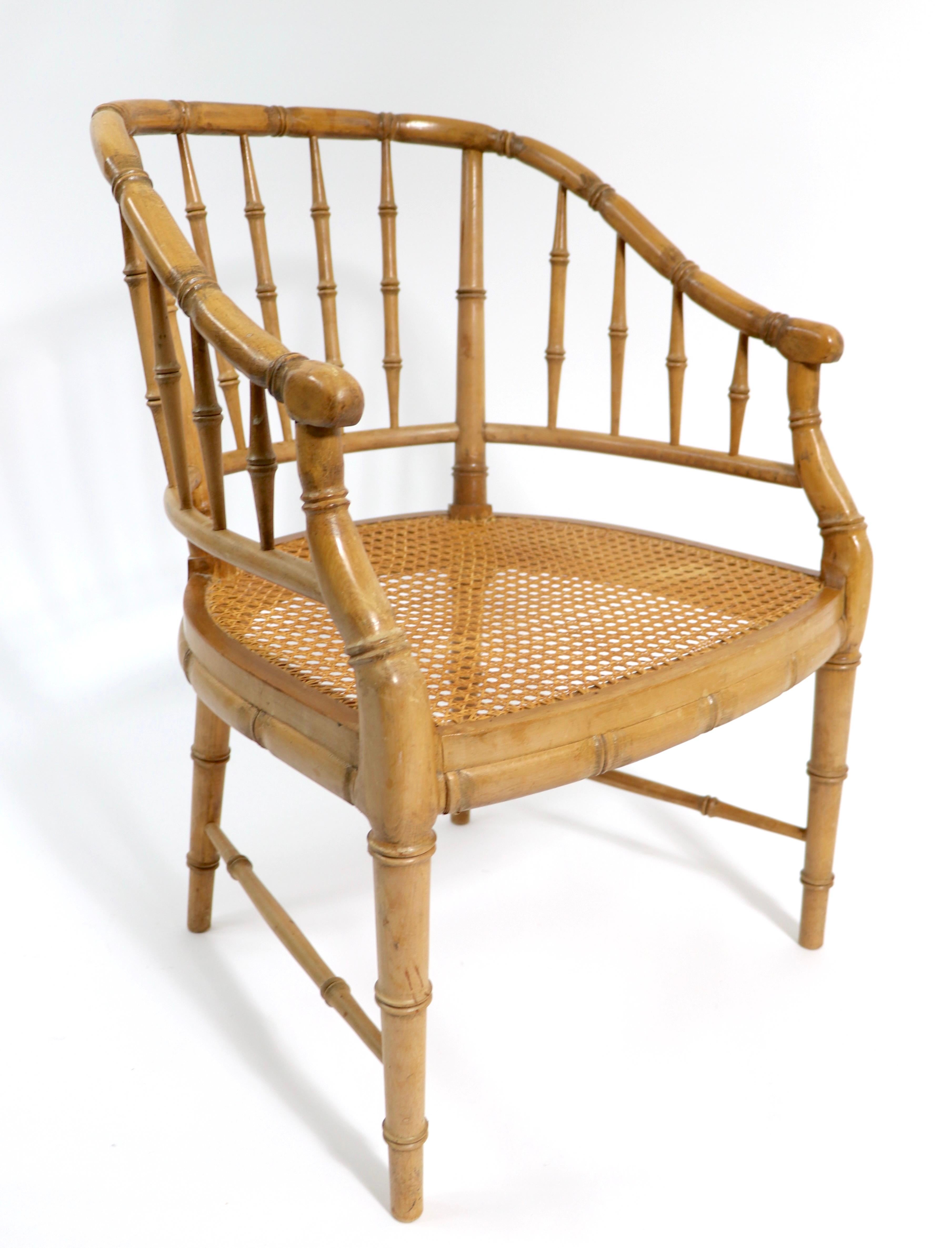 Faux Bamboo Regency Style Chair For Sale 2