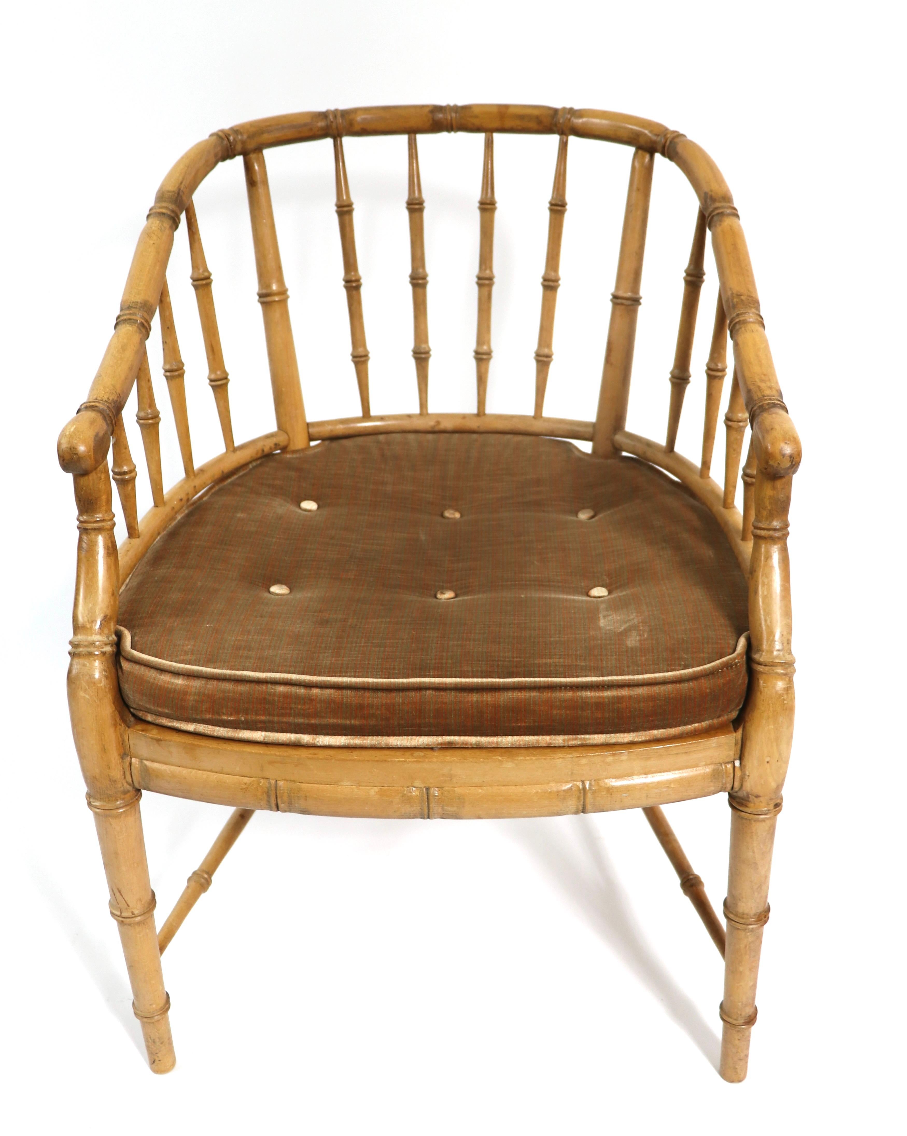 Faux Bamboo Regency Style Chair For Sale 4