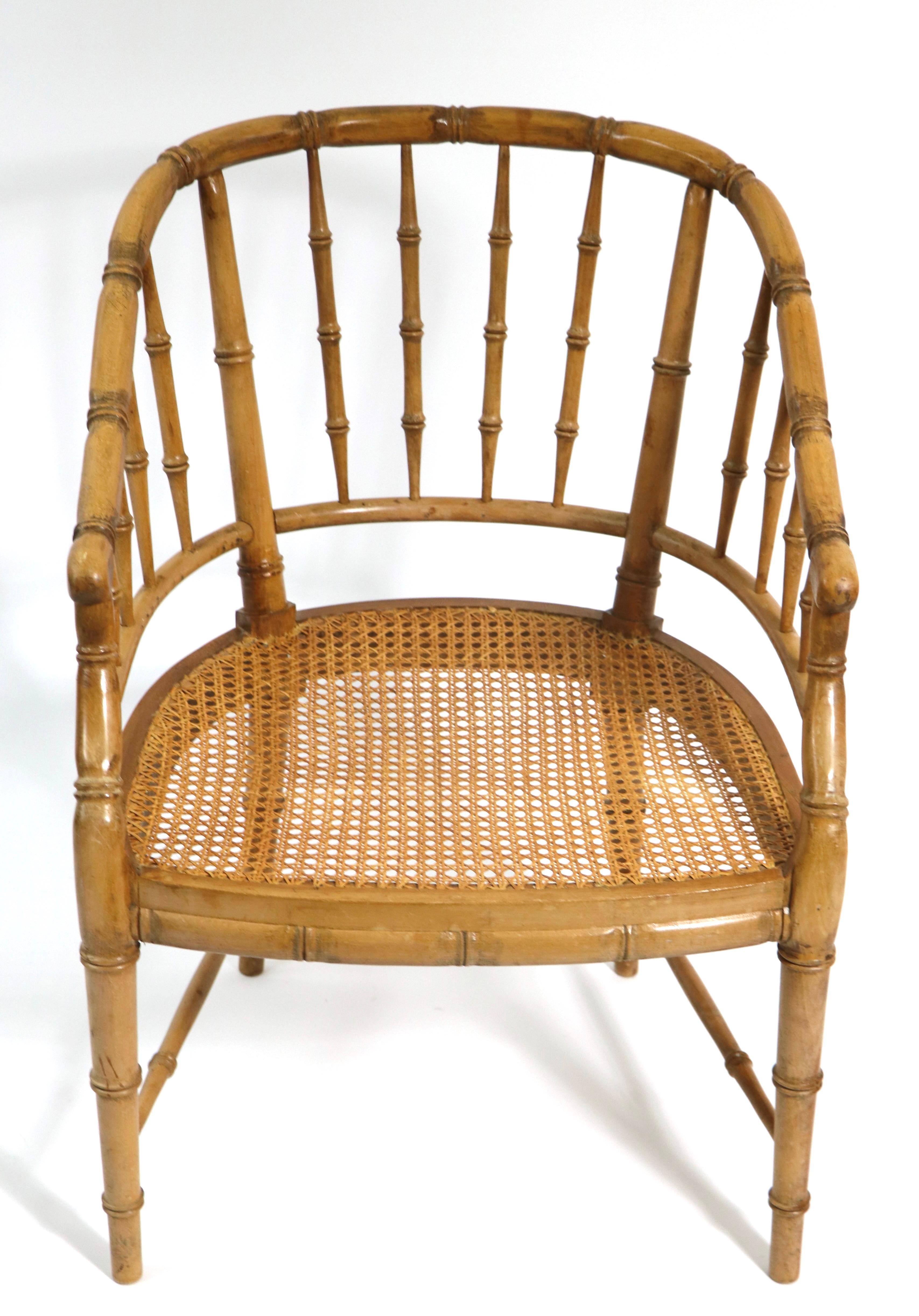 vintage faux bamboo chairs