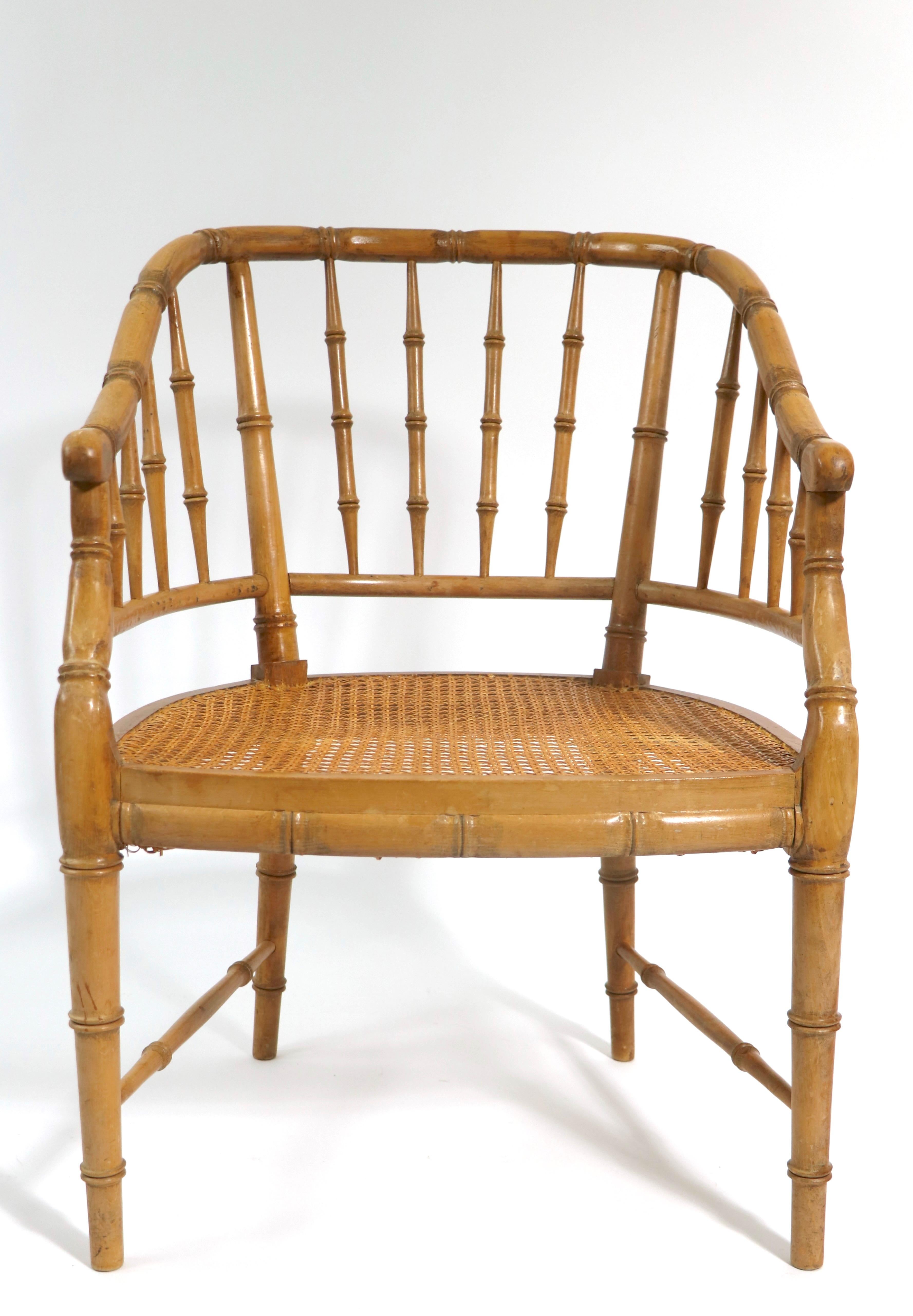 faux bamboo chairs