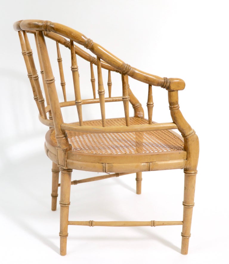 Faux Bamboo Regency Style Chair For Sale at 1stDibs