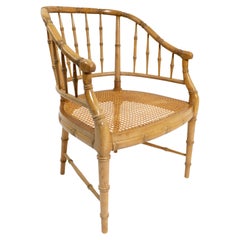 Vintage Faux Bamboo Regency Style Chair