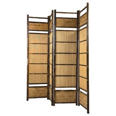 Faux bamboo room divider 1950s