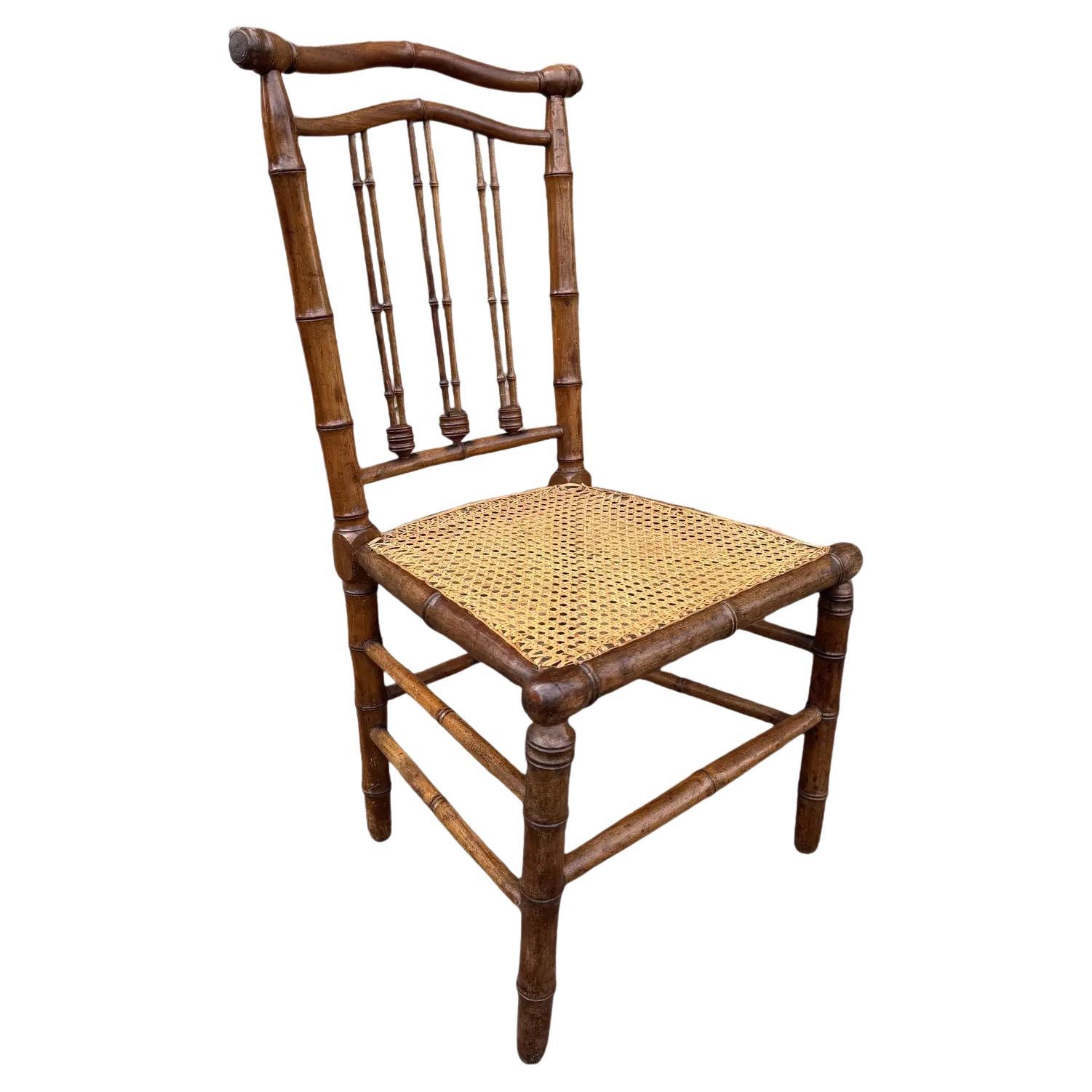 Sedia laterale in finto bambù