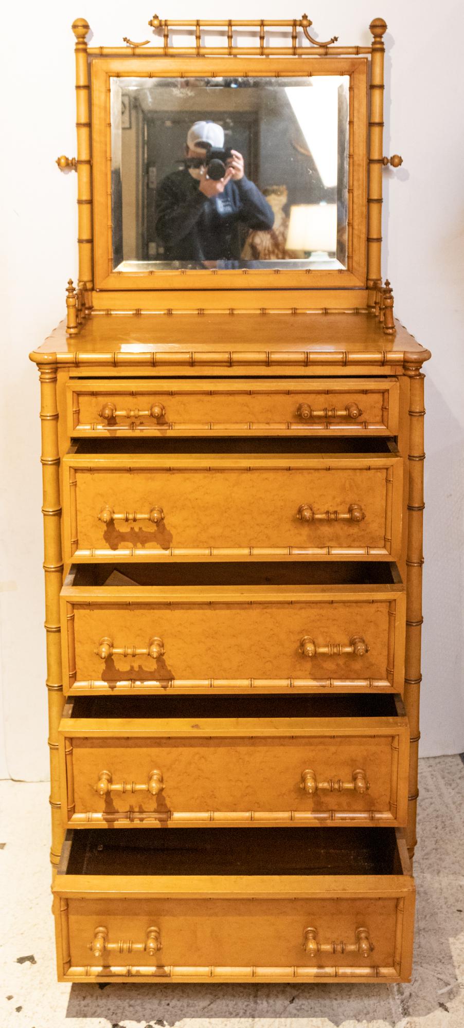 Faux Bamboo Side Lock Chest by Horner 8