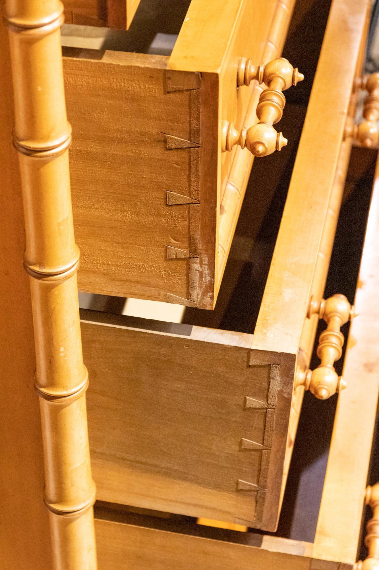 Victorian Faux Bamboo Side Lock Chest by Horner