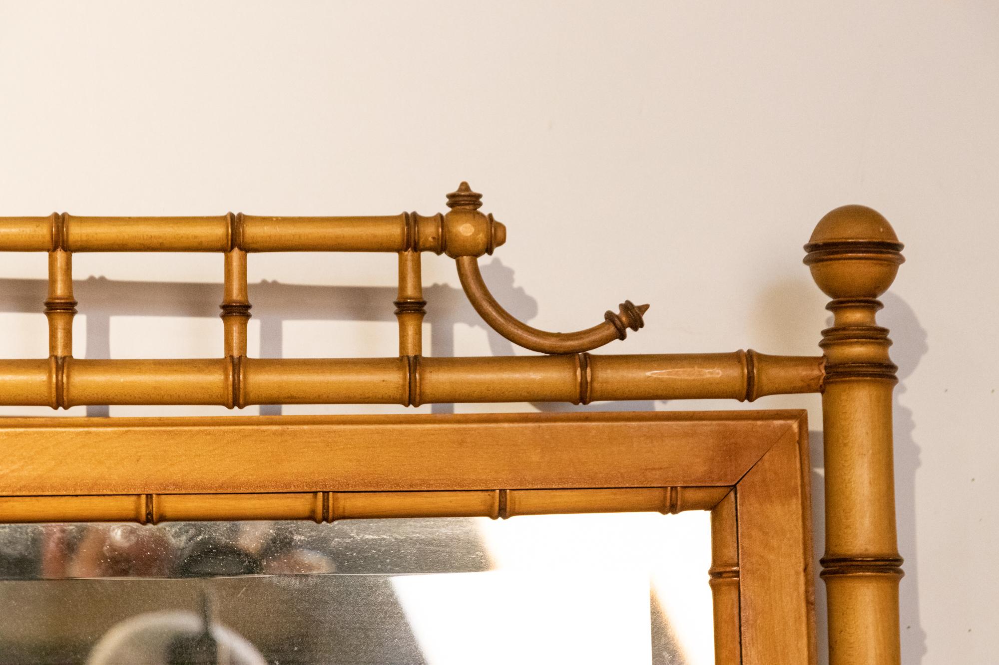 Mirror Faux Bamboo Side Lock Chest by Horner