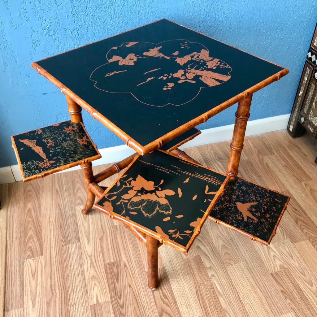 Faux Bamboo Side Table 8