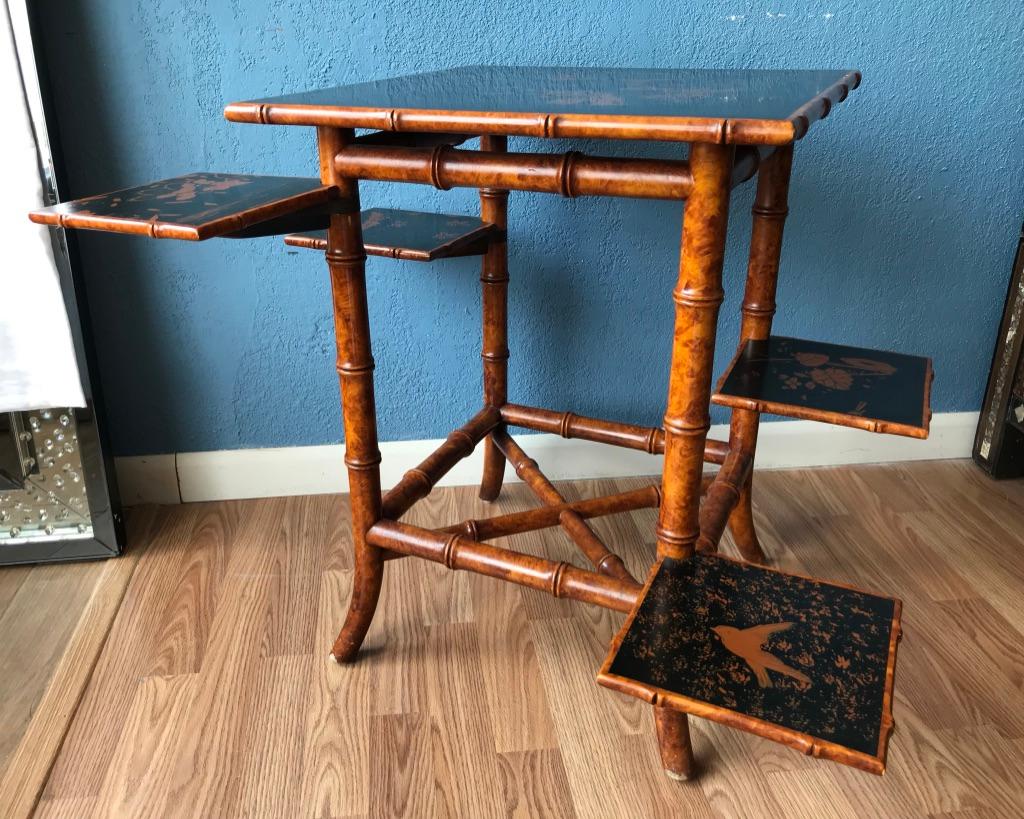 Faux Bamboo Side Table 2