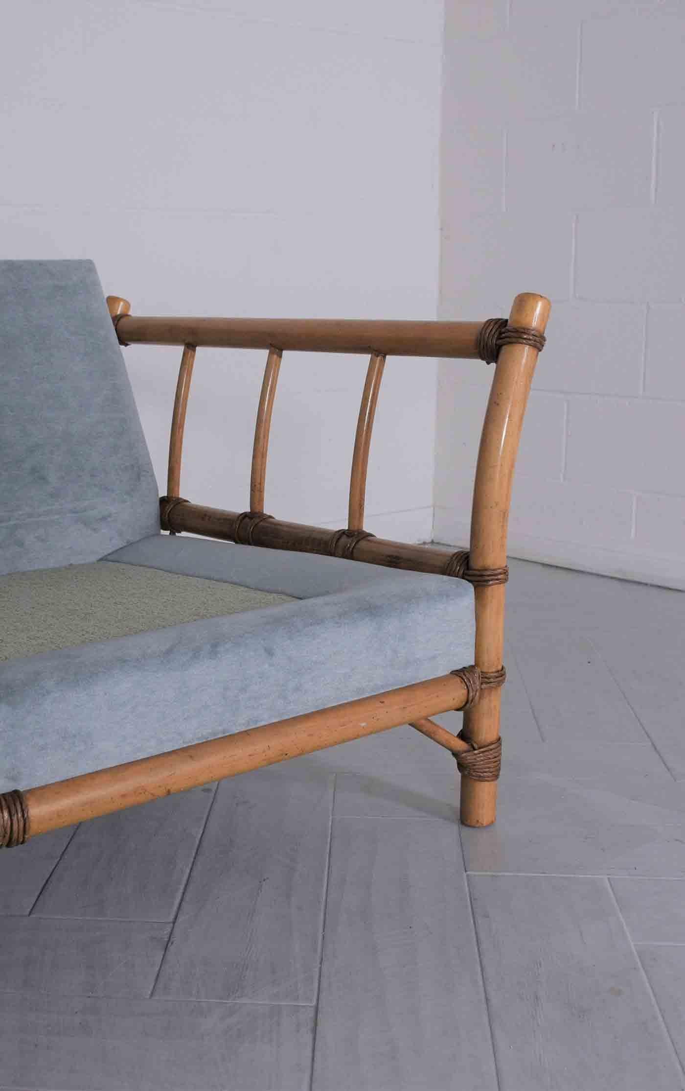Vintage 1970s Faux Bamboo Sofa  2