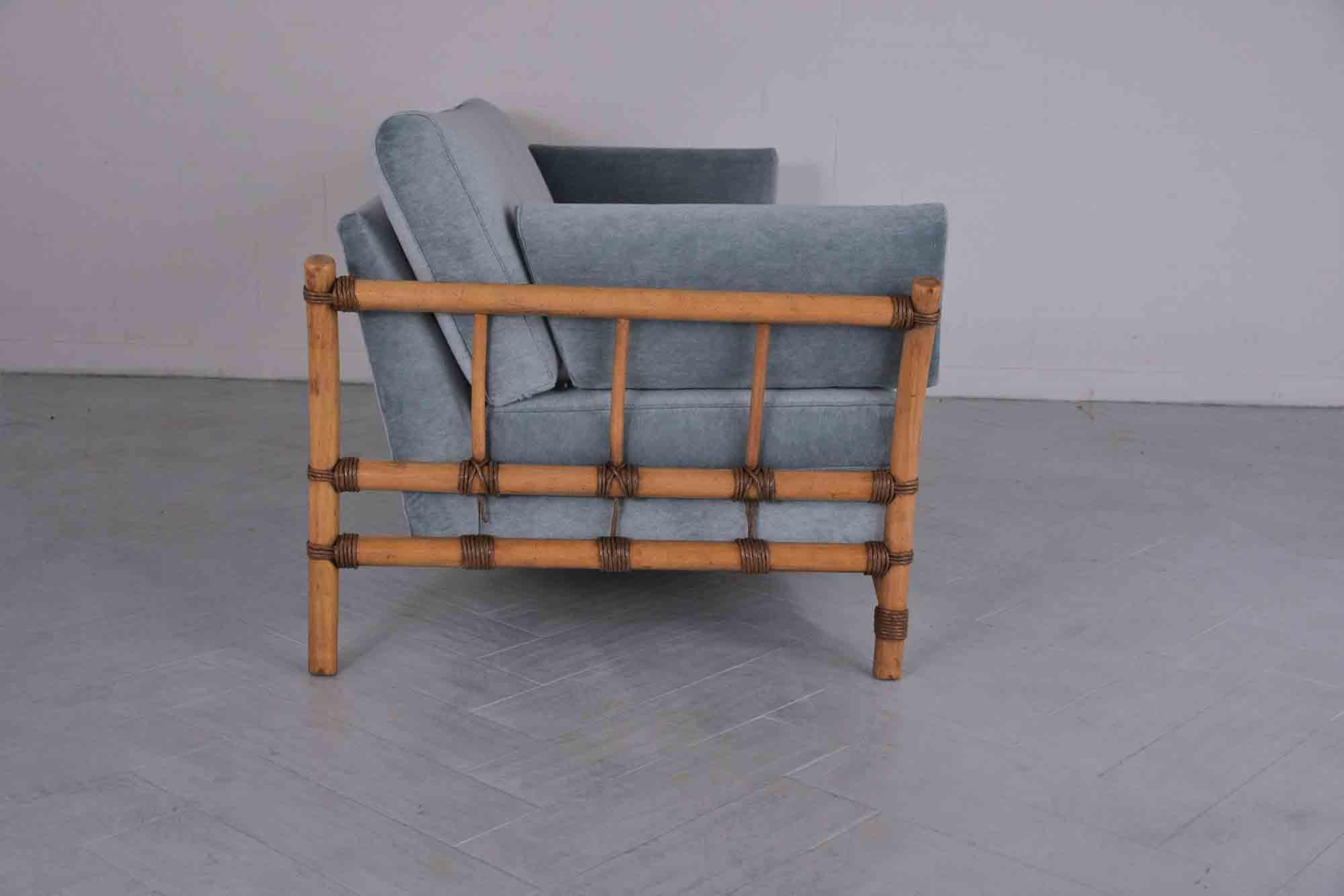 Vintage 1970s Faux Bamboo Sofa  4