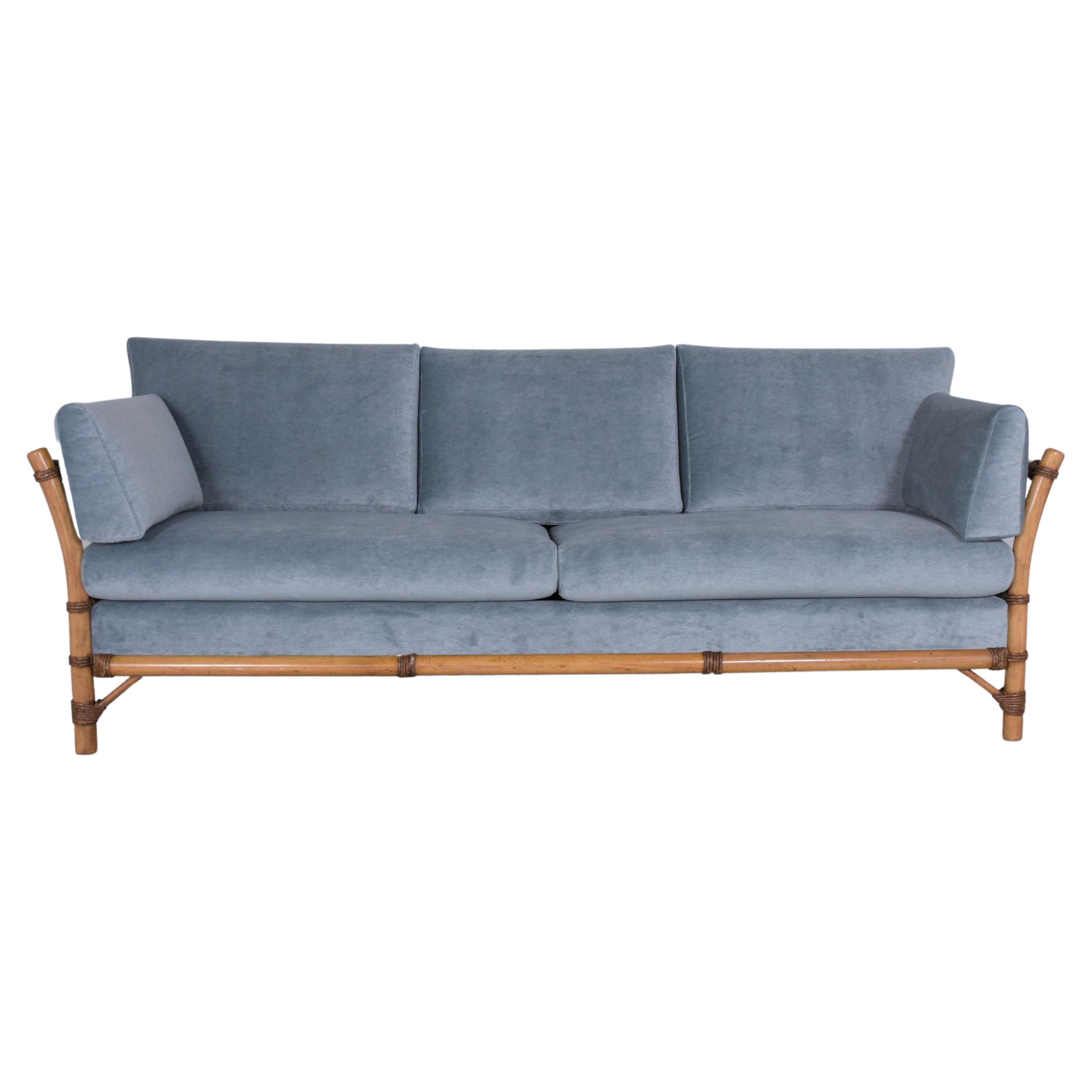 Vintage 1970s Faux Bamboo Sofa 