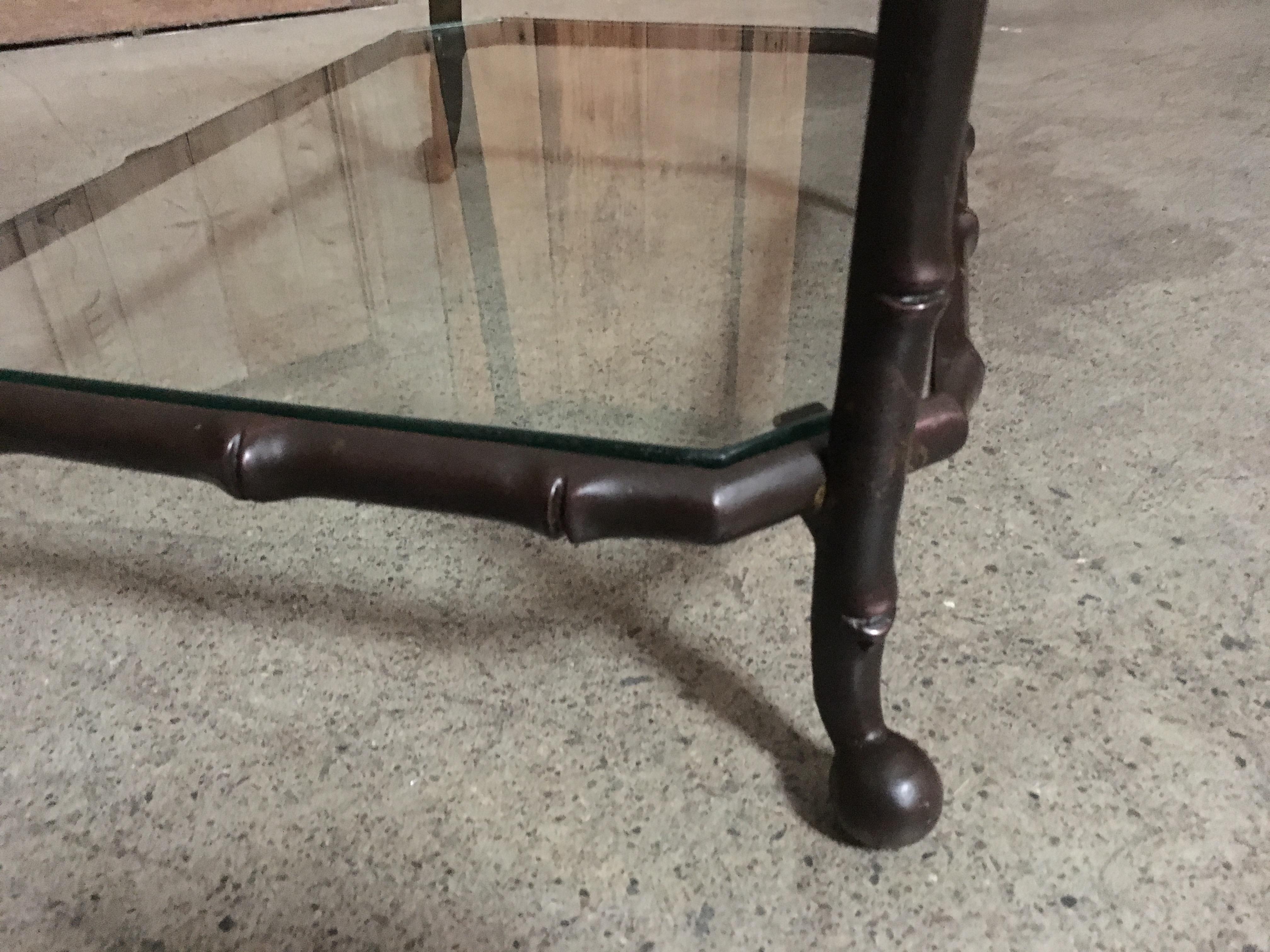 Faux Bamboo Solid Bronze Table 2