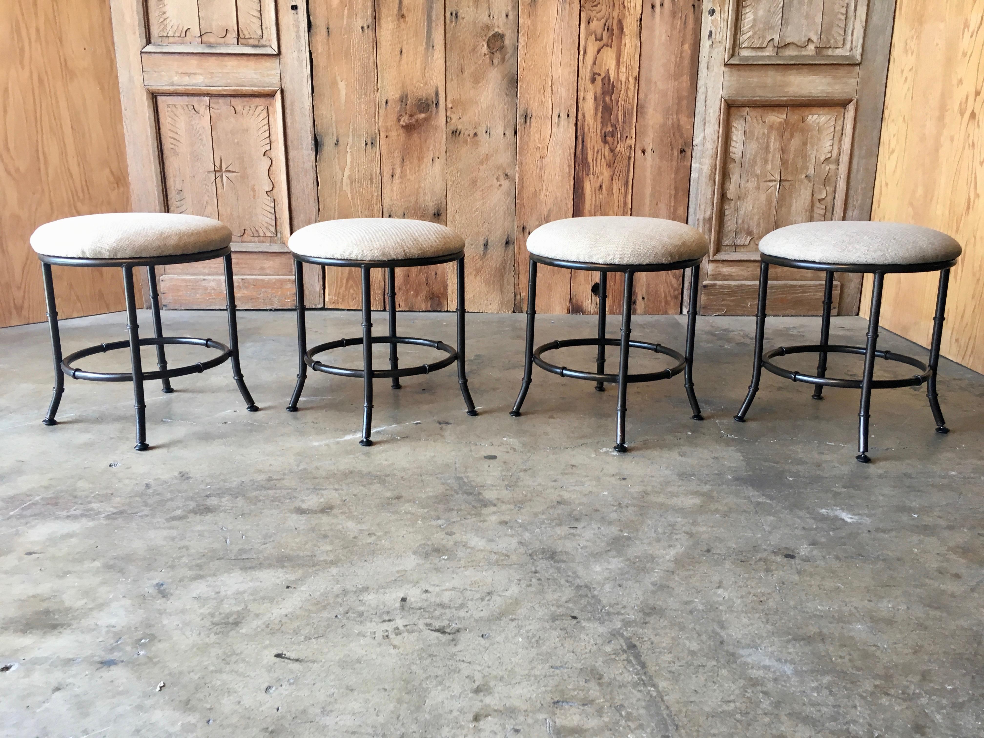 Faux Bamboo Stools Set of Four 5